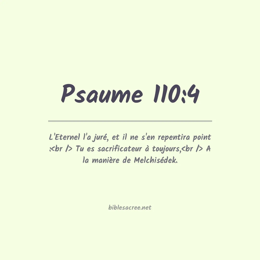 Psaume - 110:4
