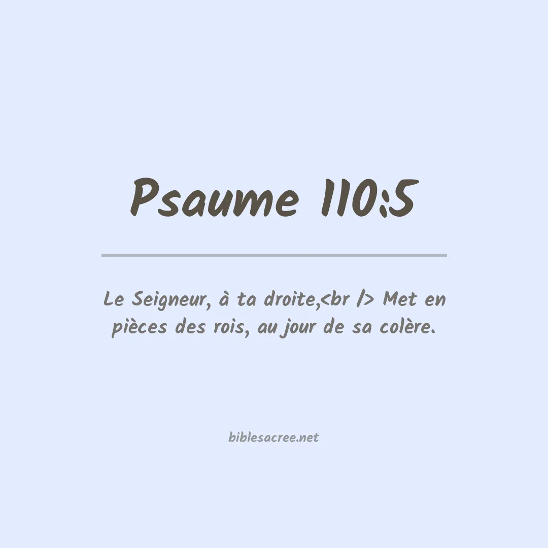 Psaume - 110:5