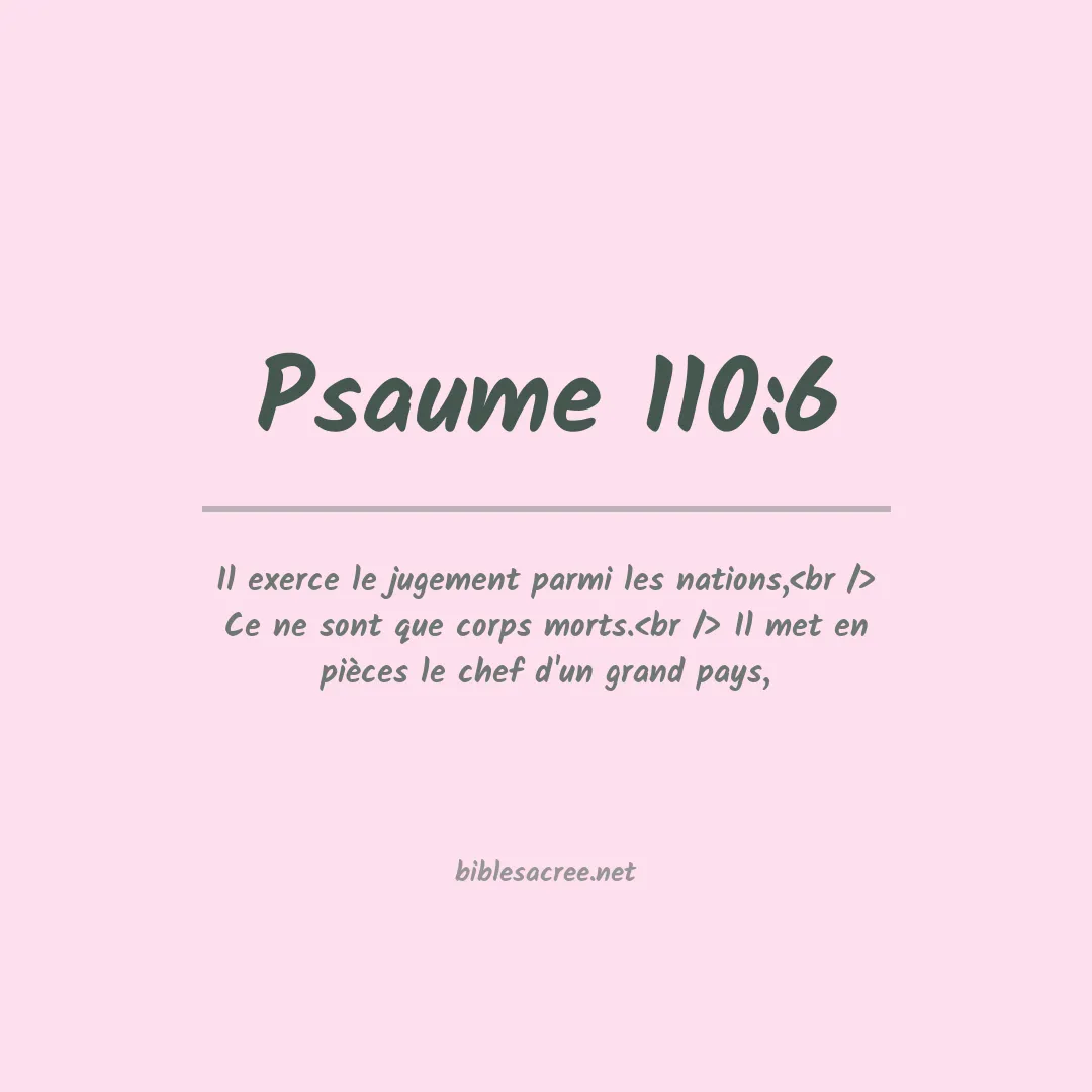 Psaume - 110:6