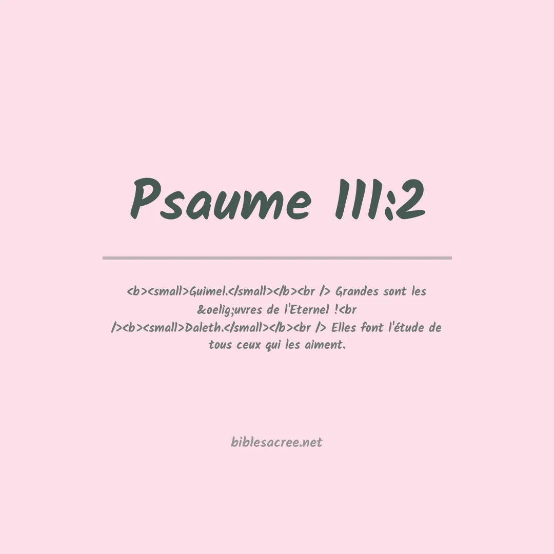 Psaume - 111:2