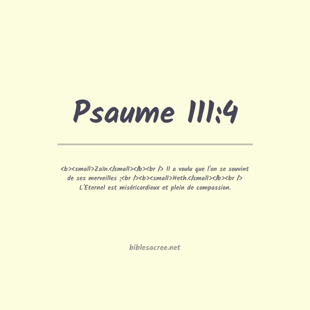 Psaume - 111:4