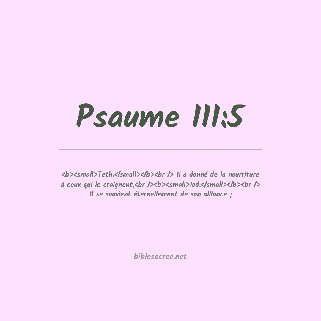 Psaume - 111:5