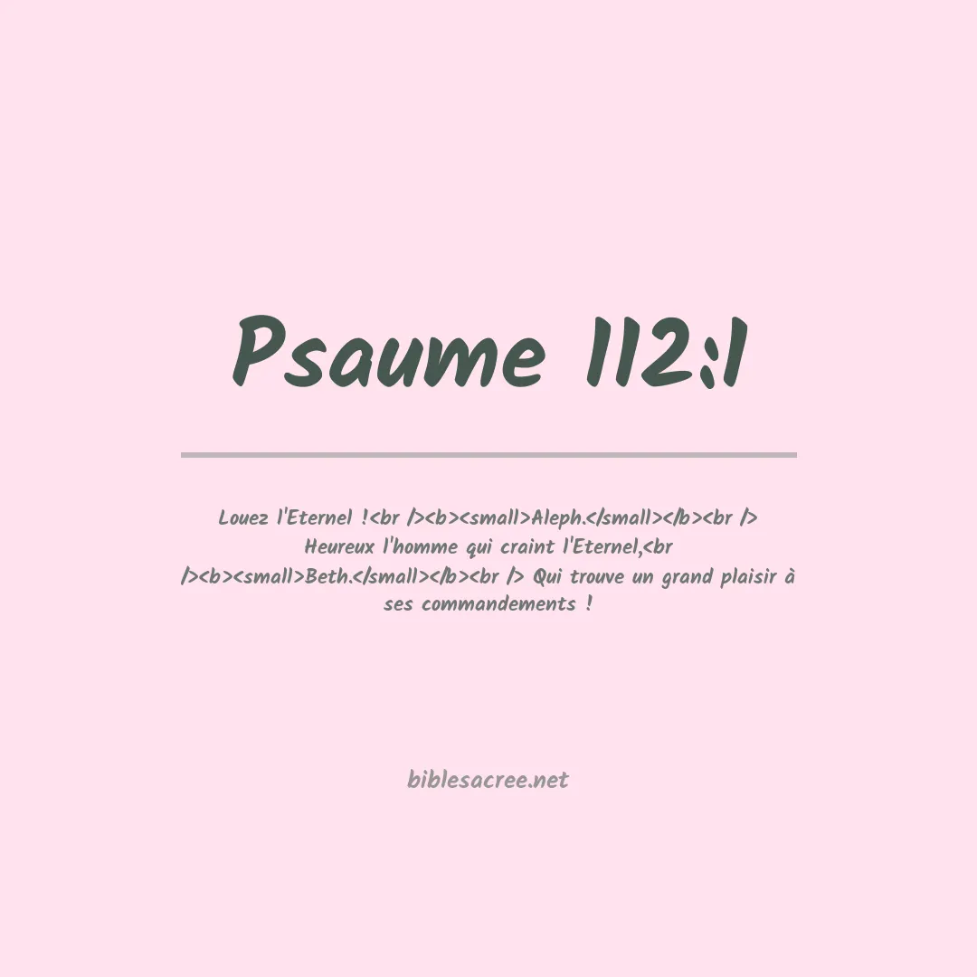 Psaume - 112:1