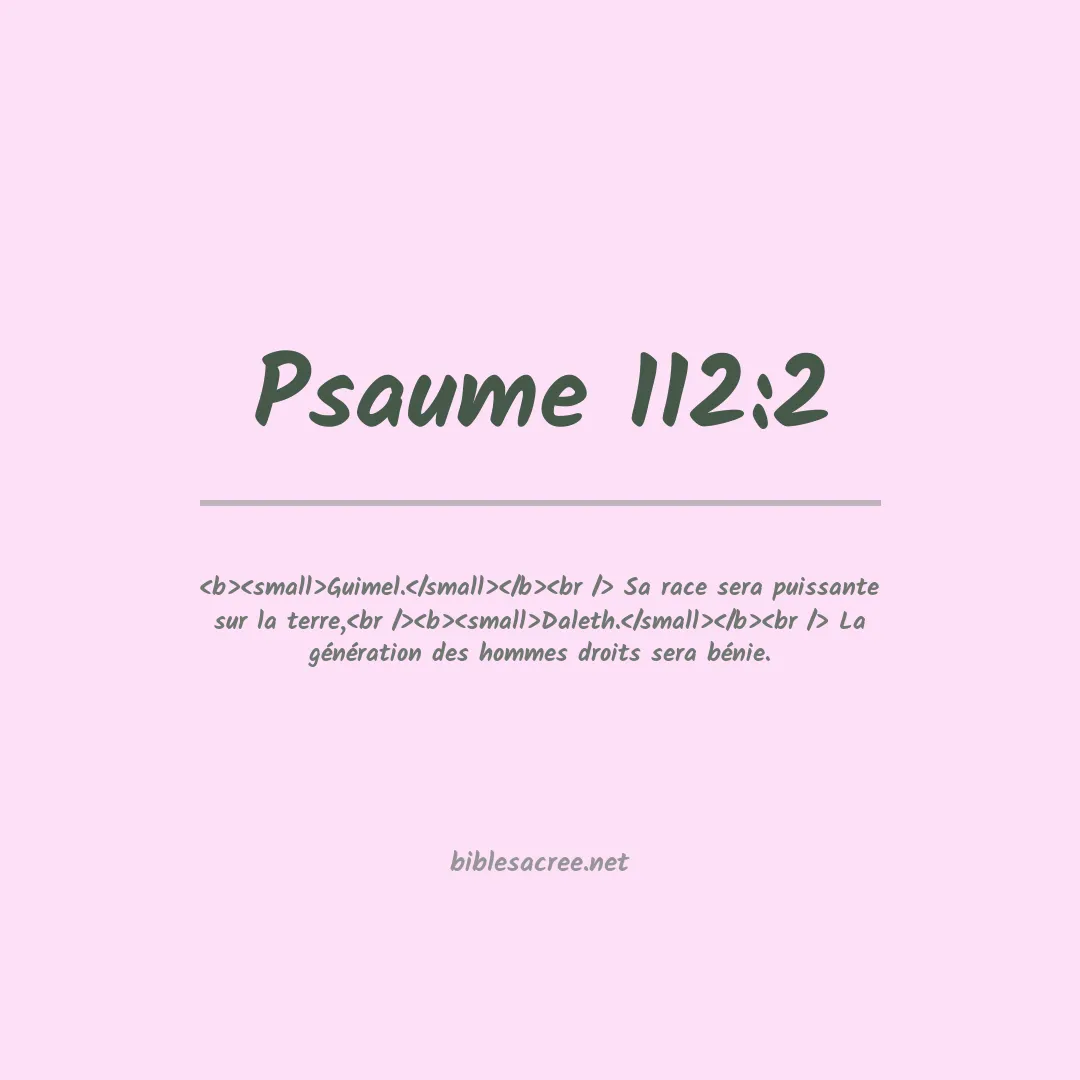 Psaume - 112:2
