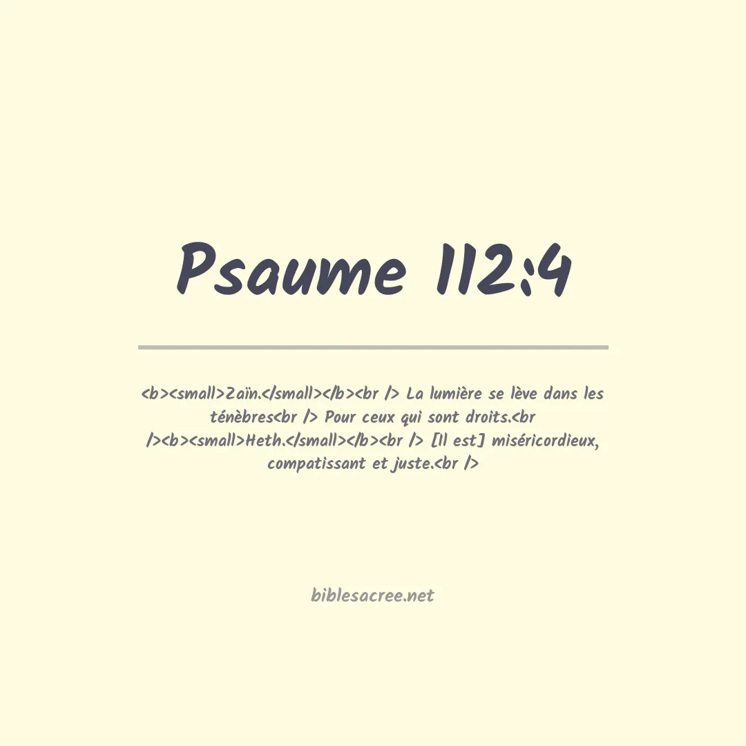 Psaume - 112:4