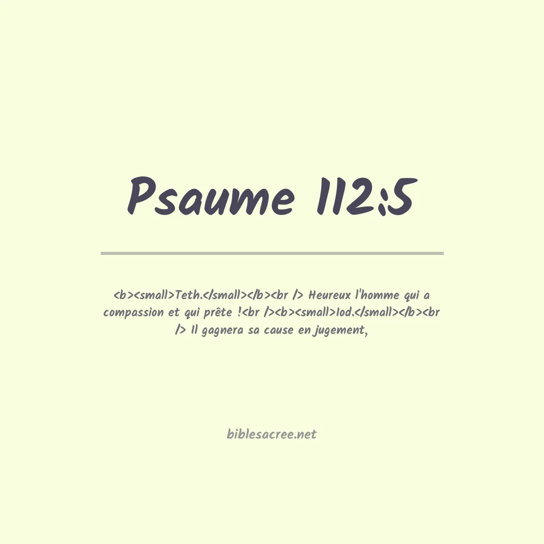 Psaume - 112:5