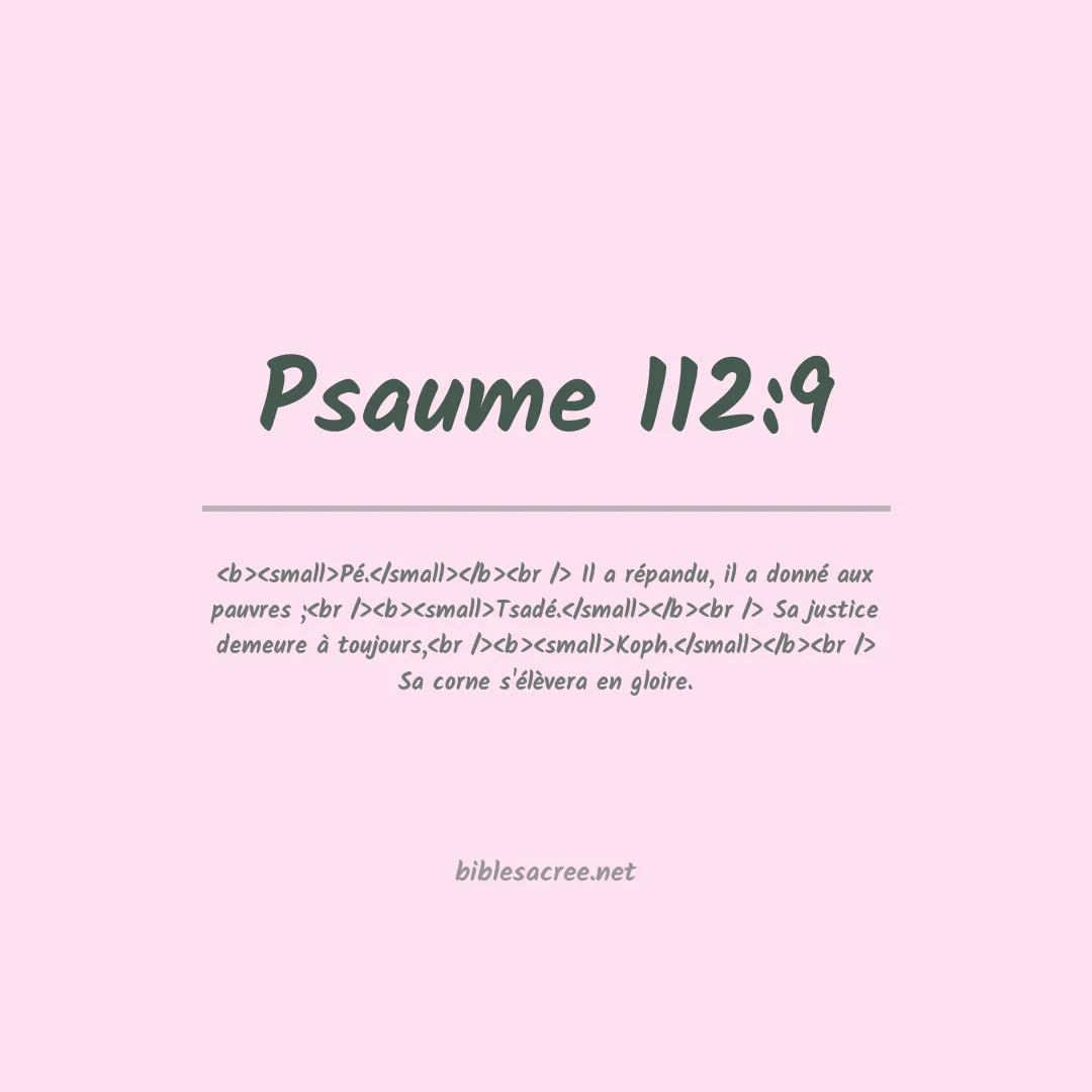 Psaume - 112:9