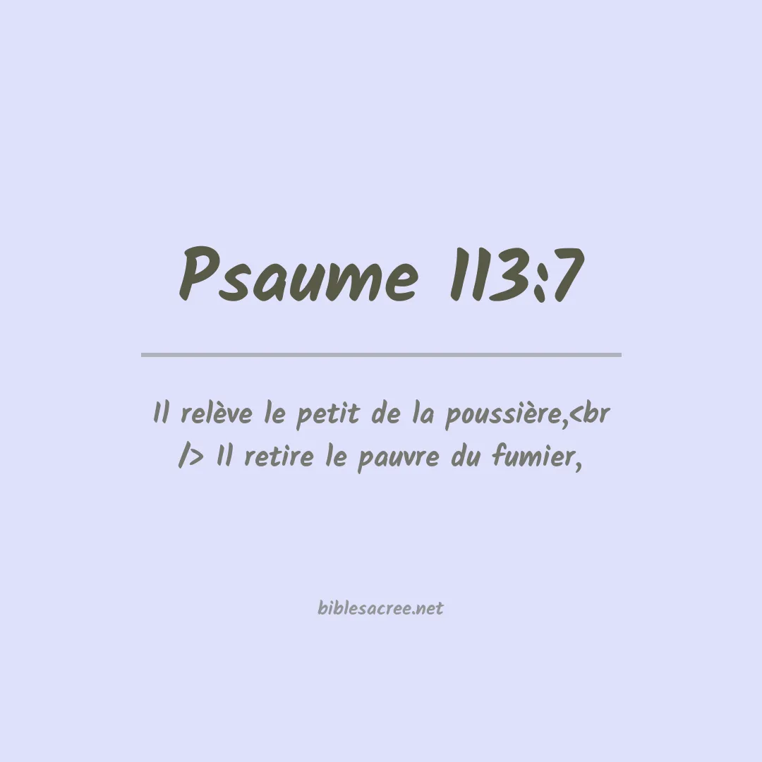 Psaume - 113:7