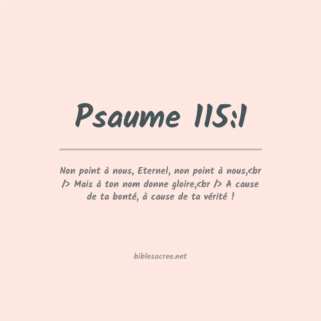 Psaume - 115:1