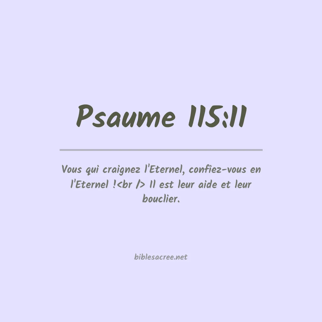 Psaume - 115:11