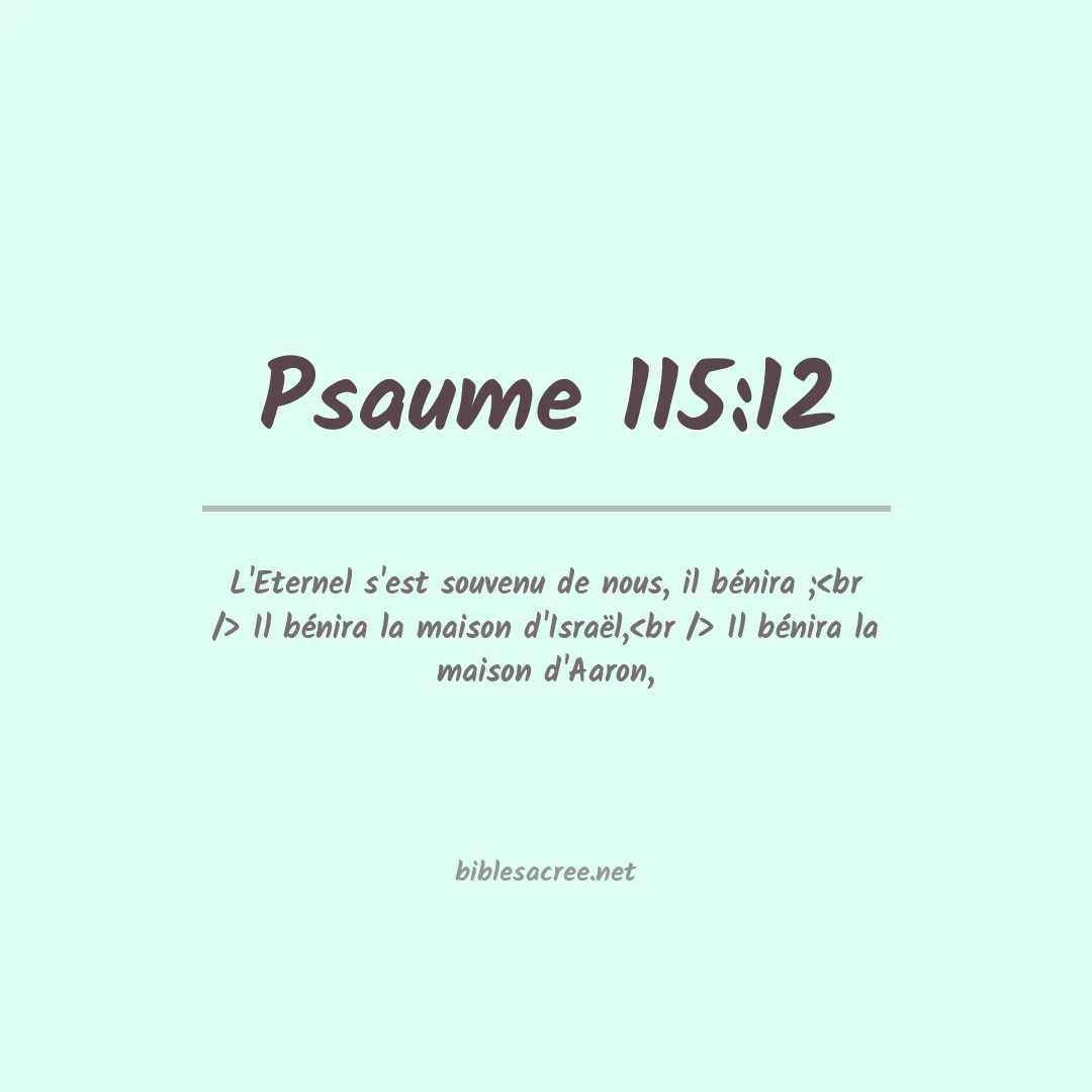 Psaume - 115:12