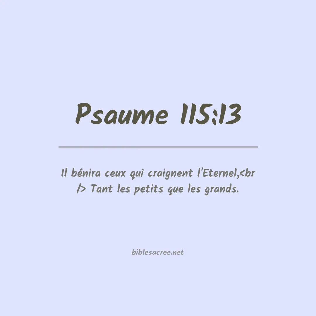 Psaume - 115:13