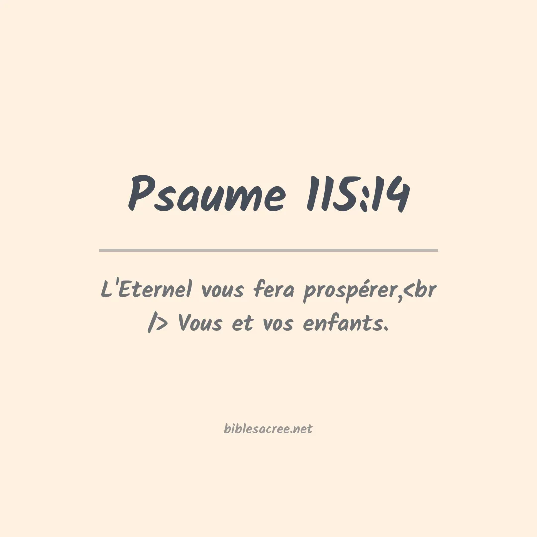 Psaume - 115:14