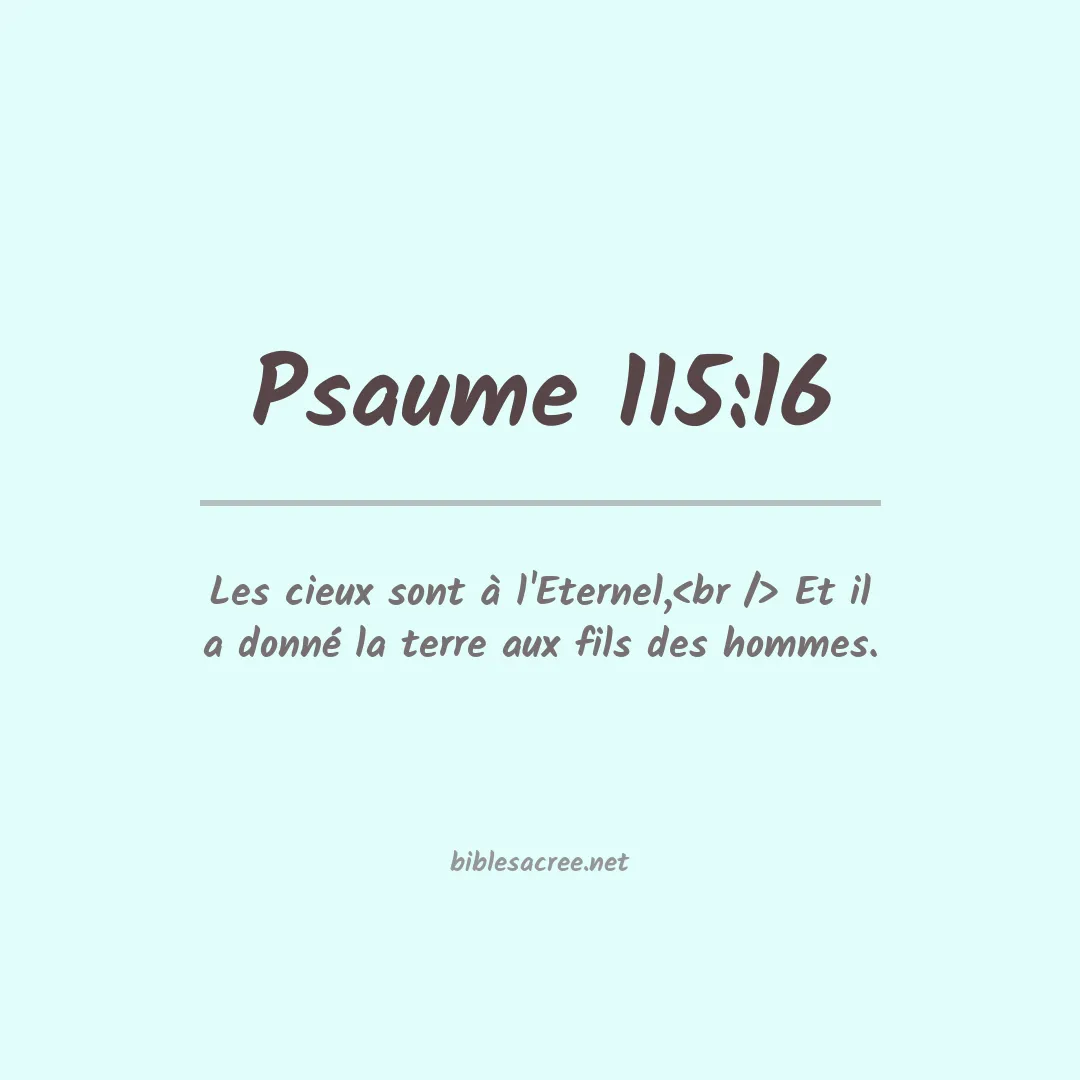 Psaume - 115:16