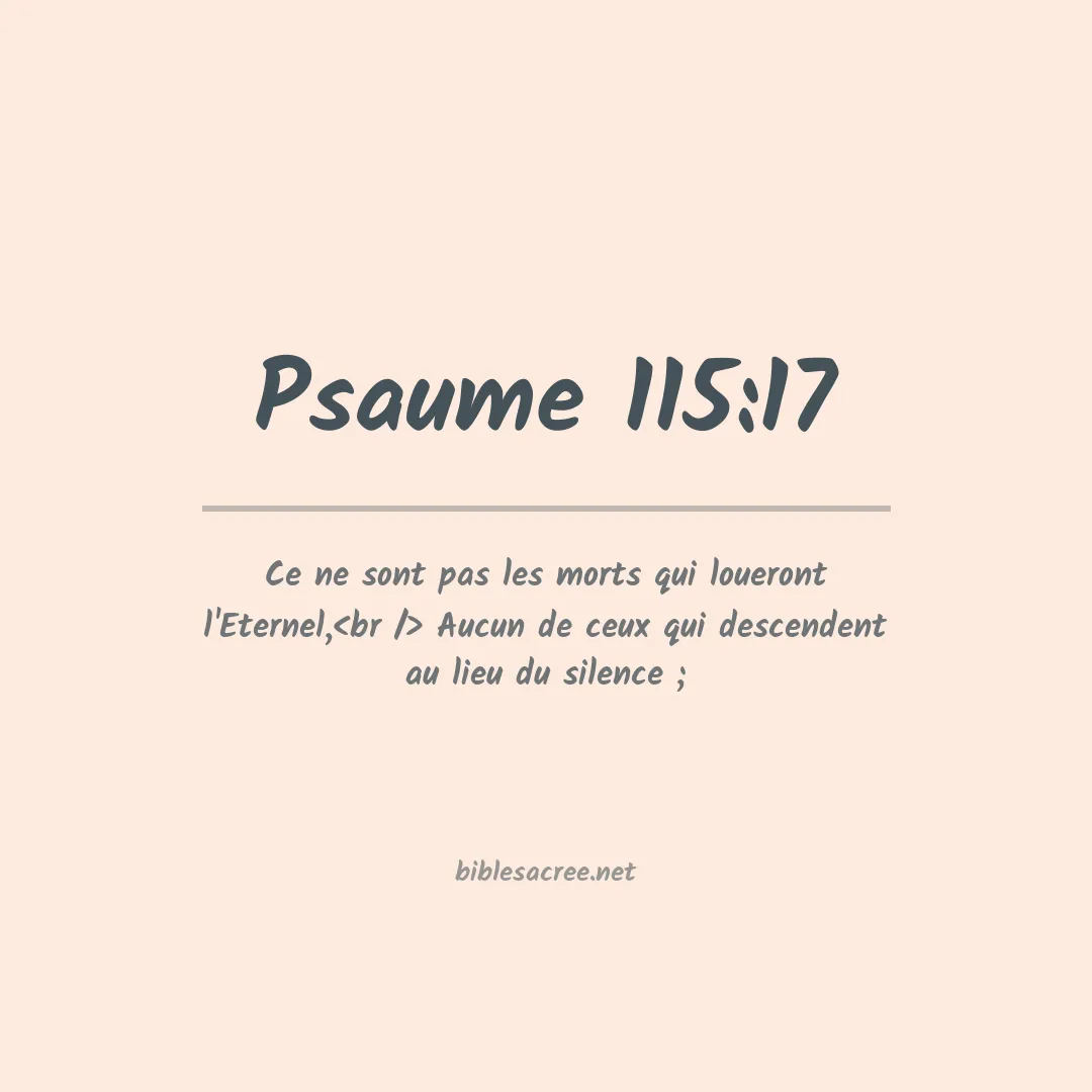 Psaume - 115:17