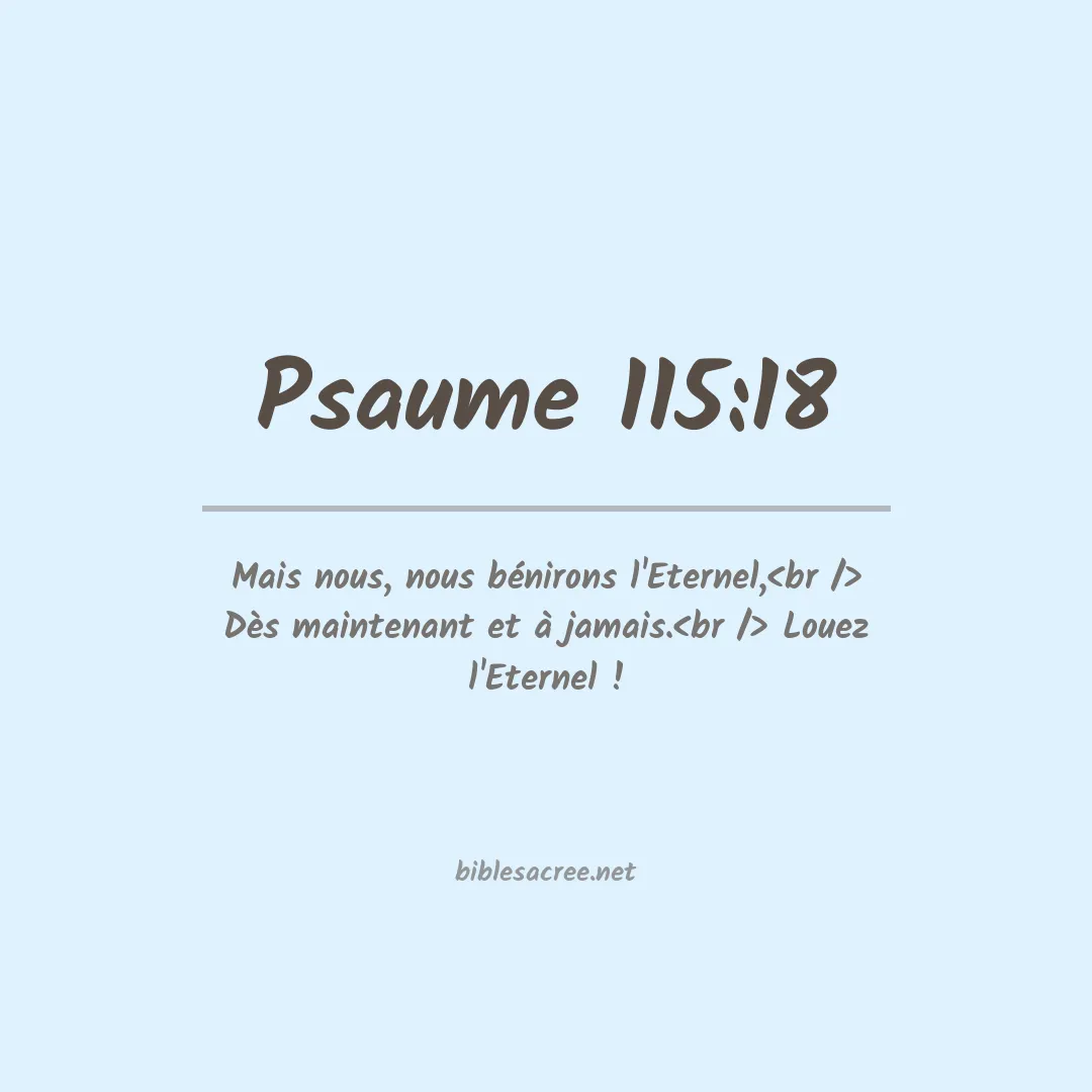 Psaume - 115:18