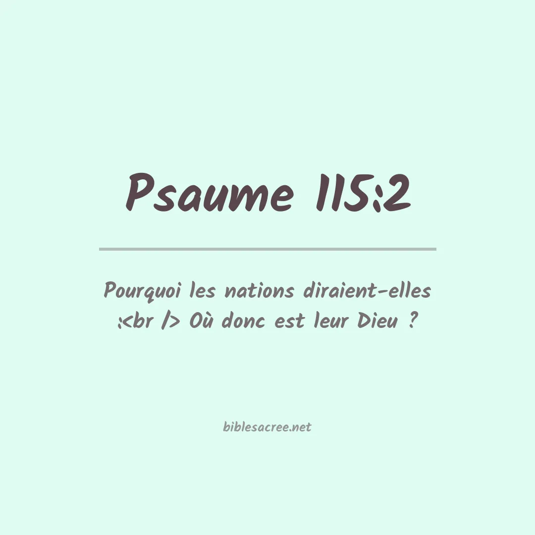 Psaume - 115:2