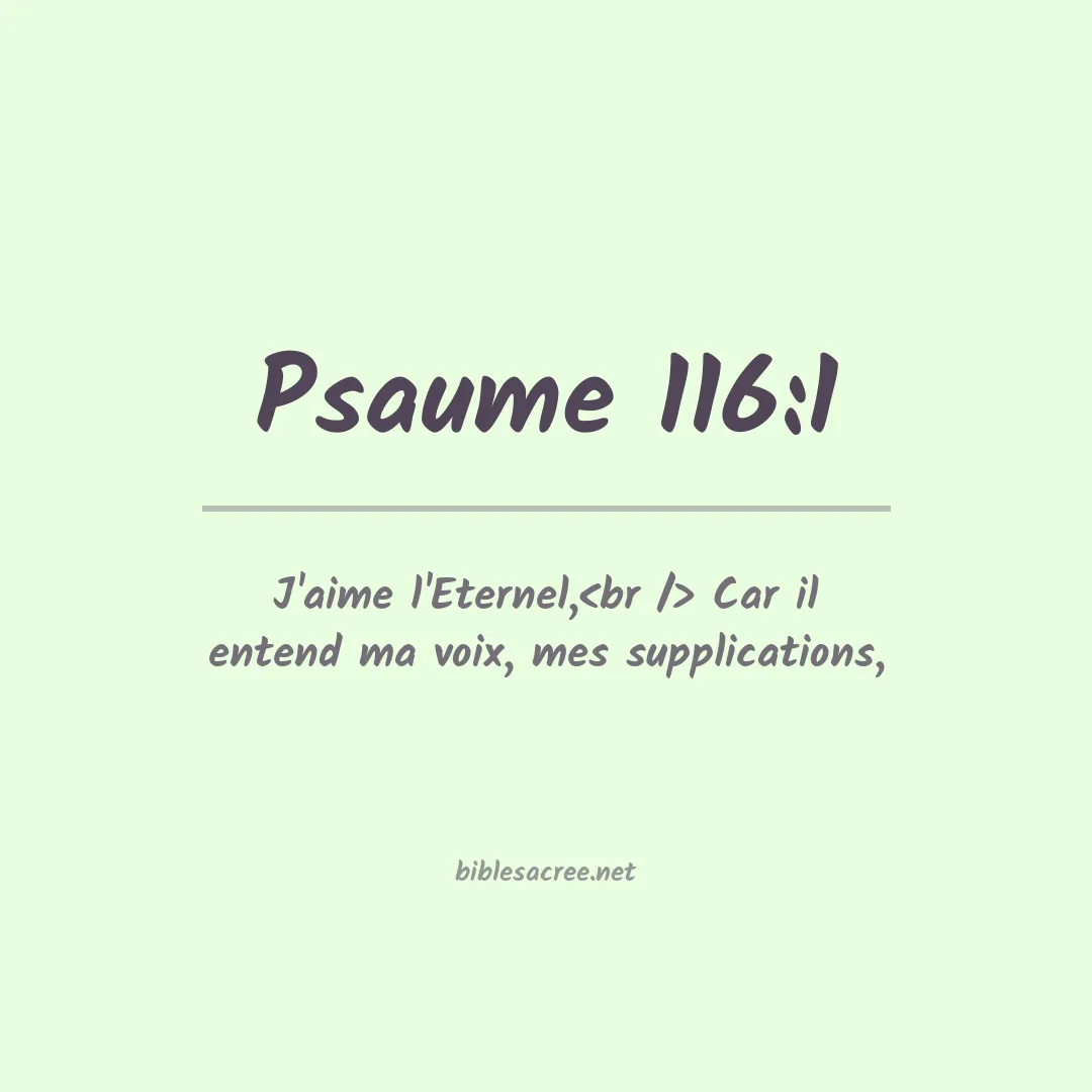 Psaume - 116:1