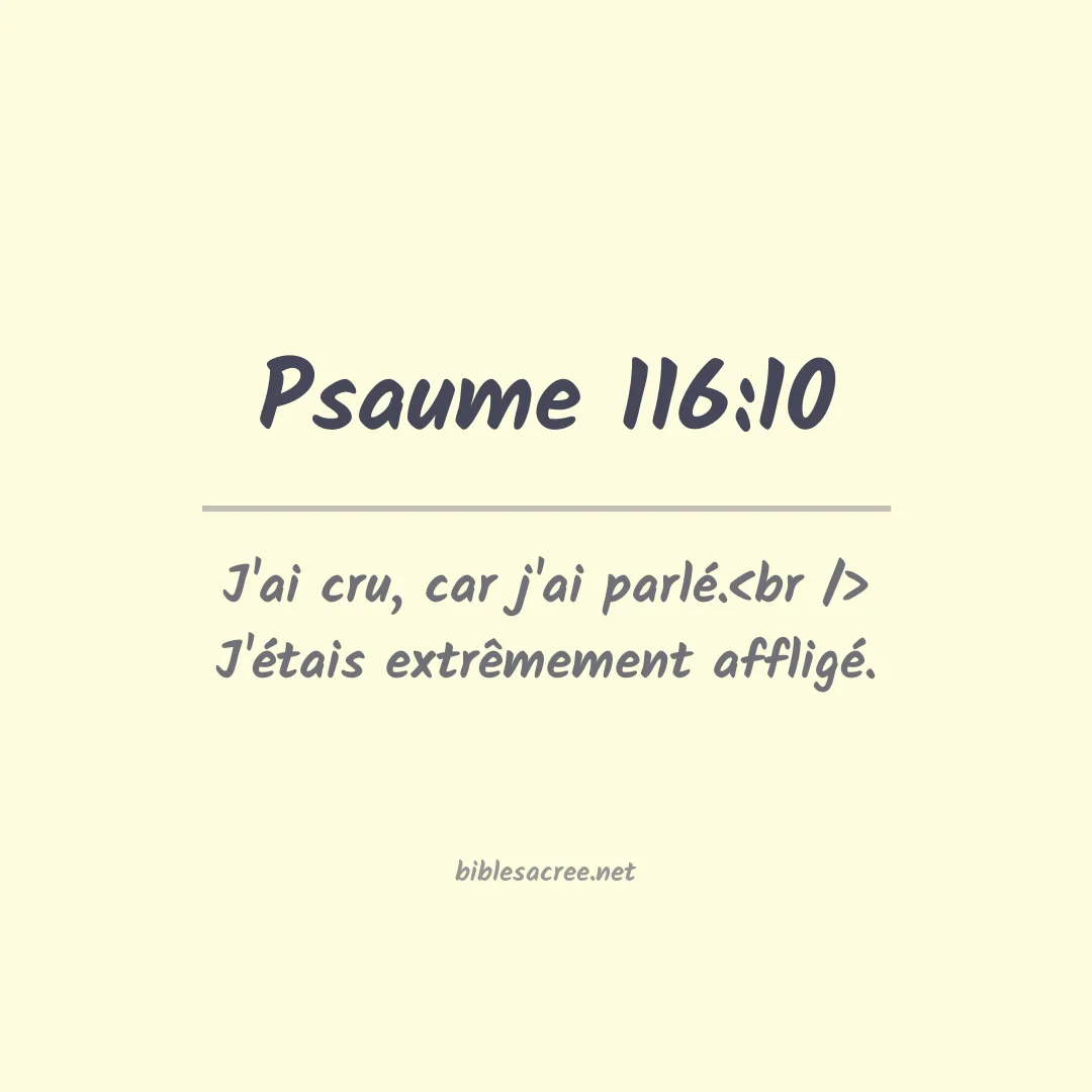 Psaume - 116:10