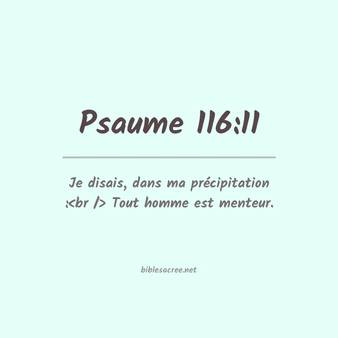 Psaume - 116:11