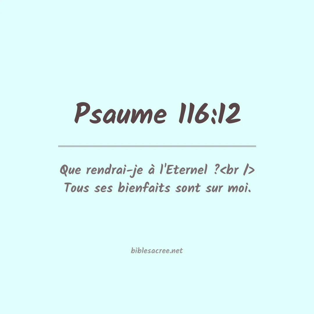 Psaume - 116:12