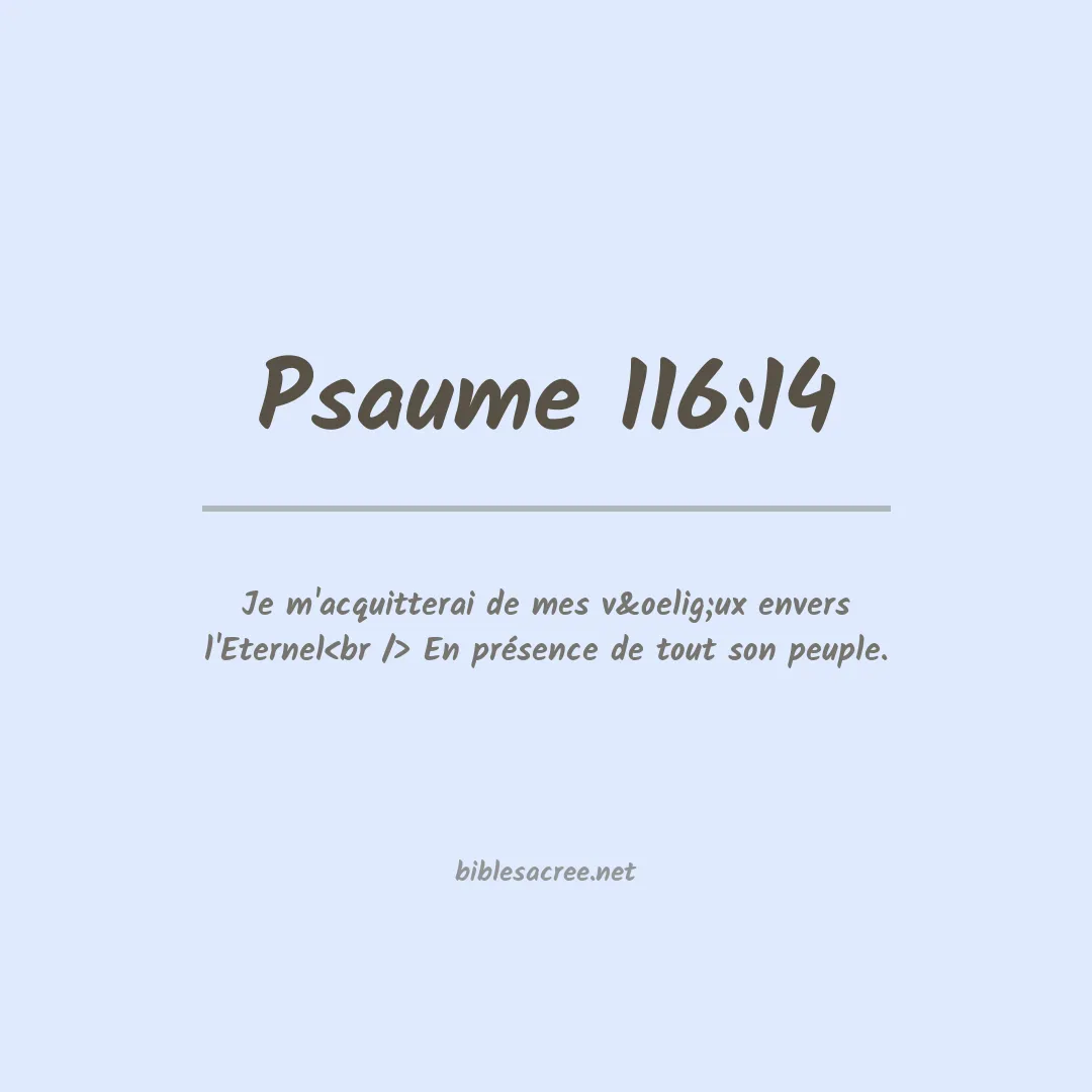 Psaume - 116:14