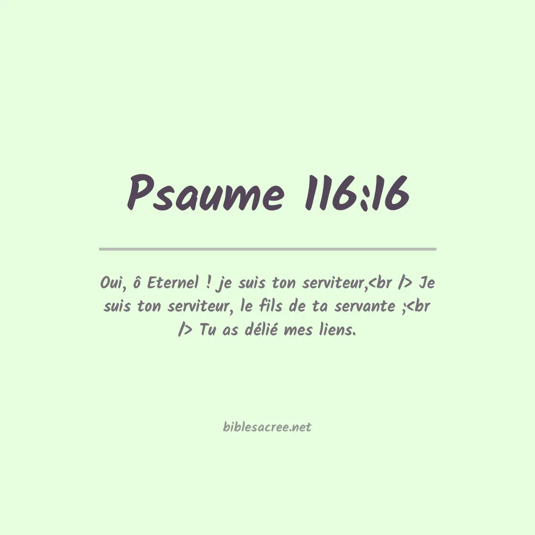 Psaume - 116:16