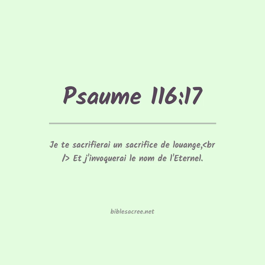 Psaume - 116:17