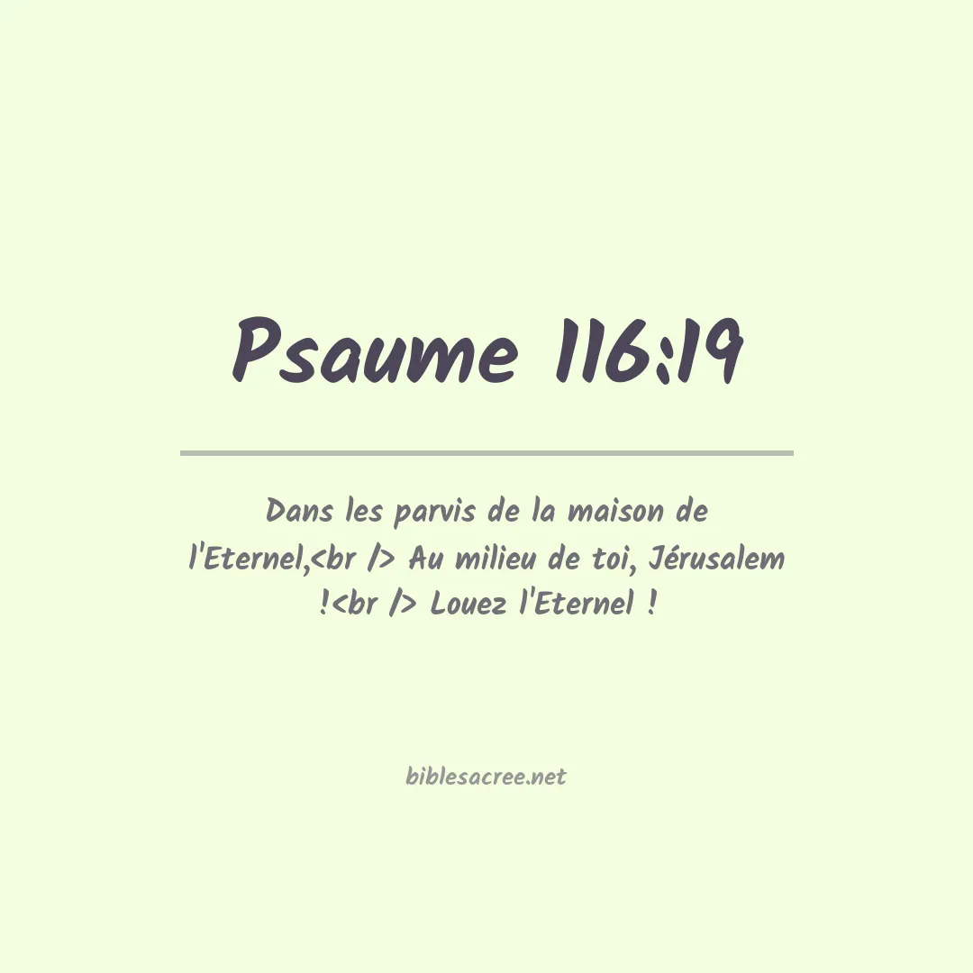 Psaume - 116:19
