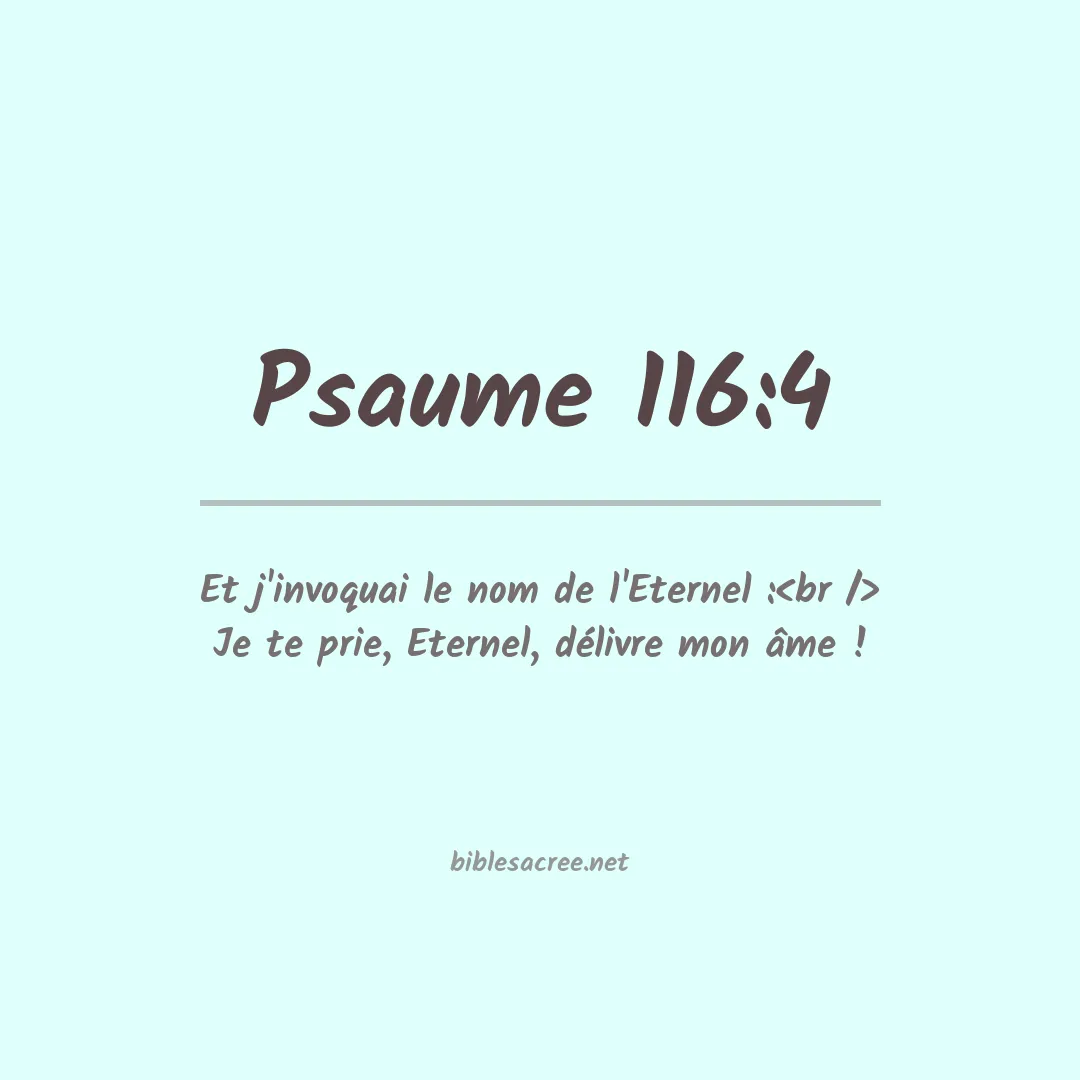 Psaume - 116:4