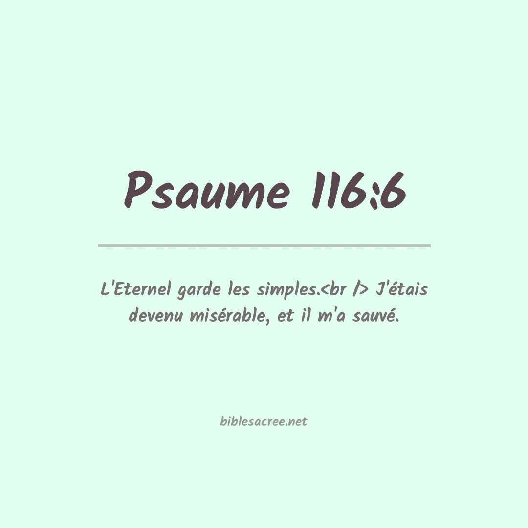 Psaume - 116:6