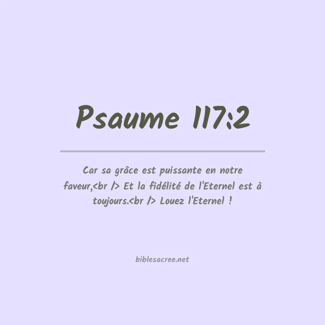 Psaume - 117:2
