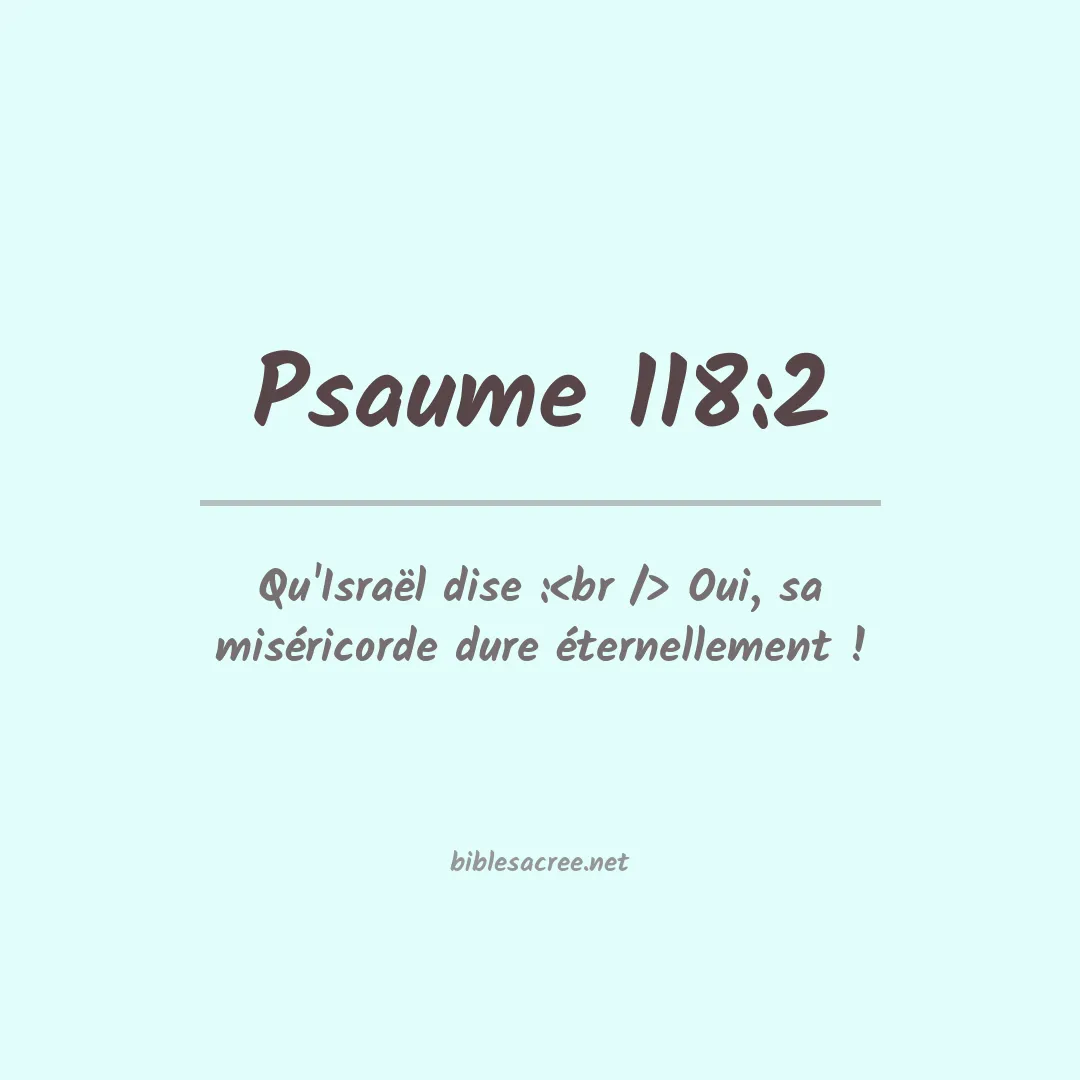 Psaume - 118:2