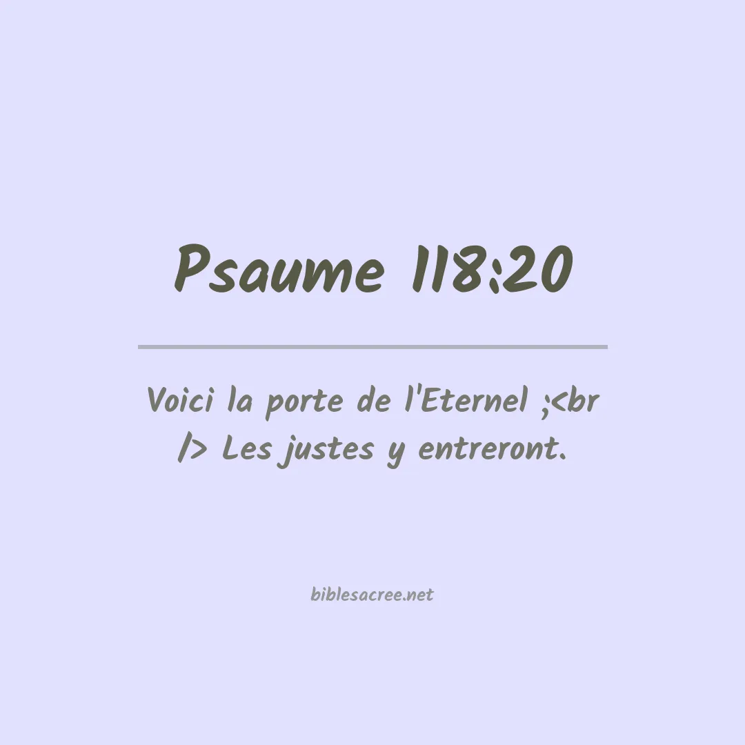 Psaume - 118:20