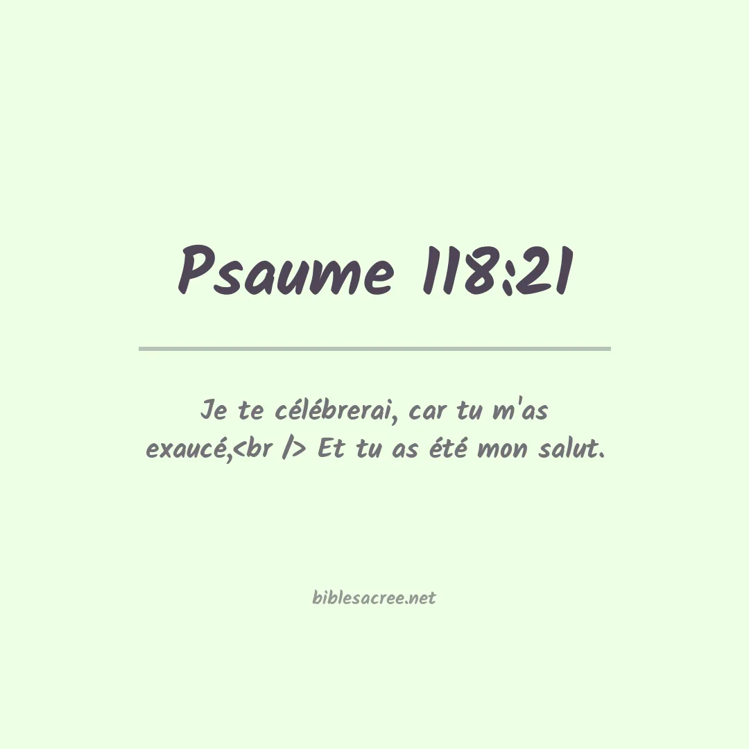 Psaume - 118:21