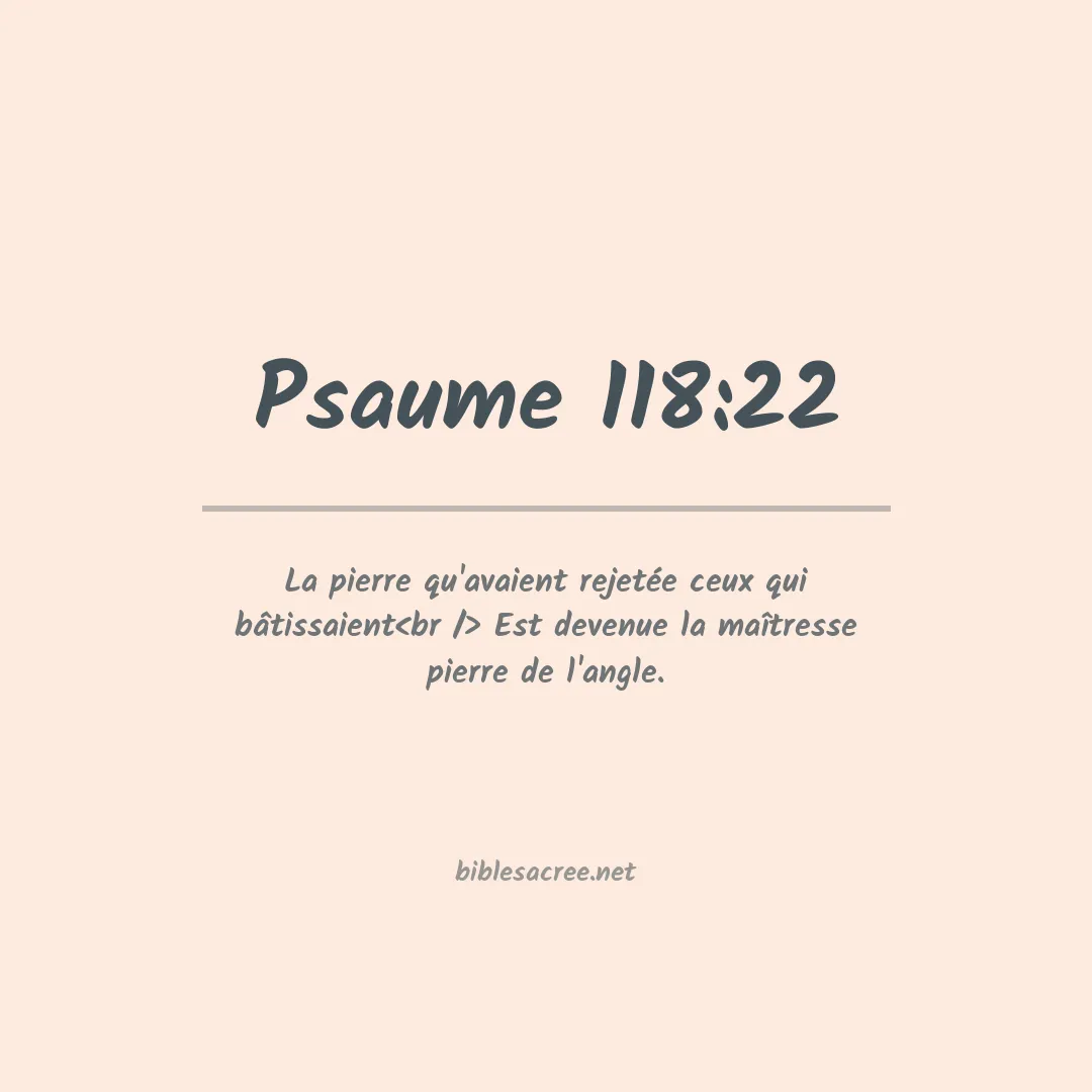 Psaume - 118:22