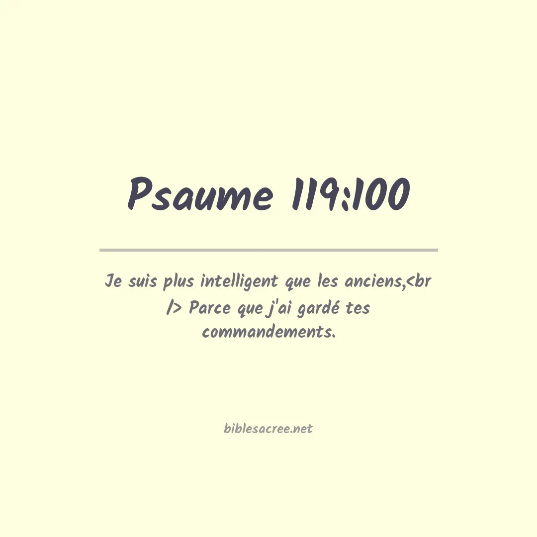 Psaume - 119:100