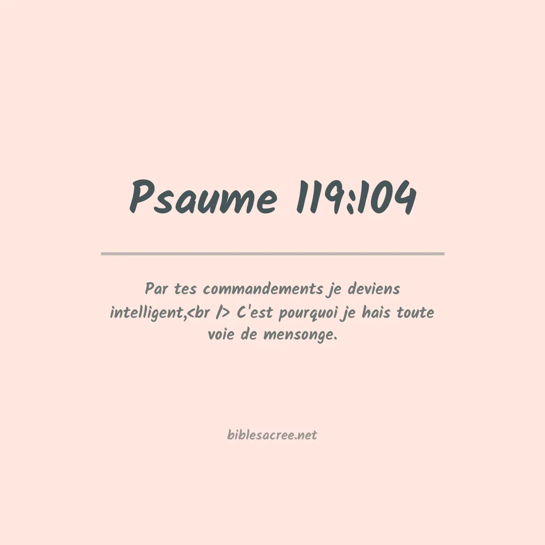 Psaume - 119:104