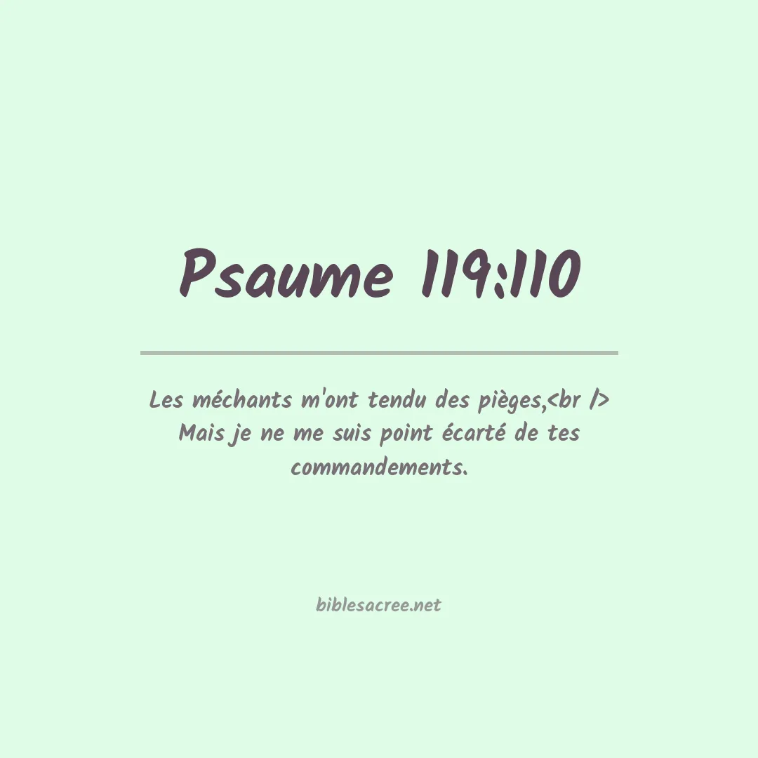 Psaume - 119:110