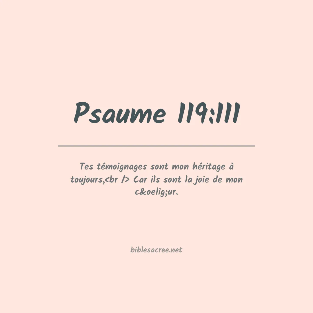 Psaume - 119:111