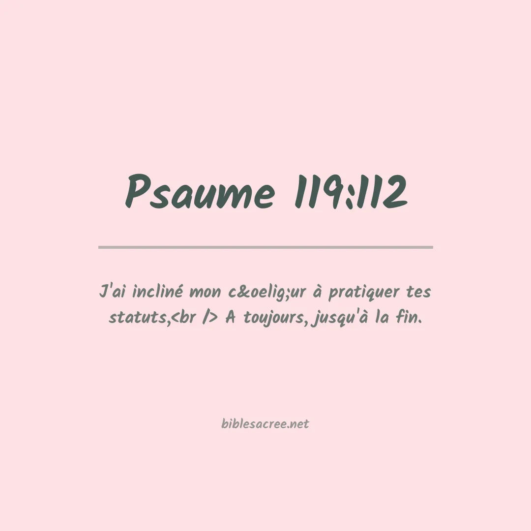 Psaume - 119:112