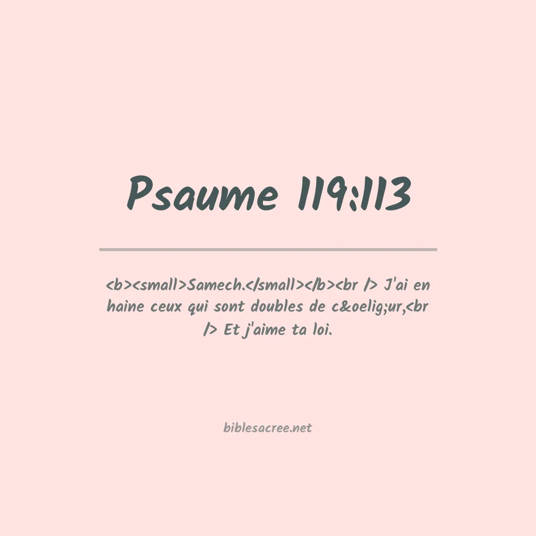 Psaume - 119:113