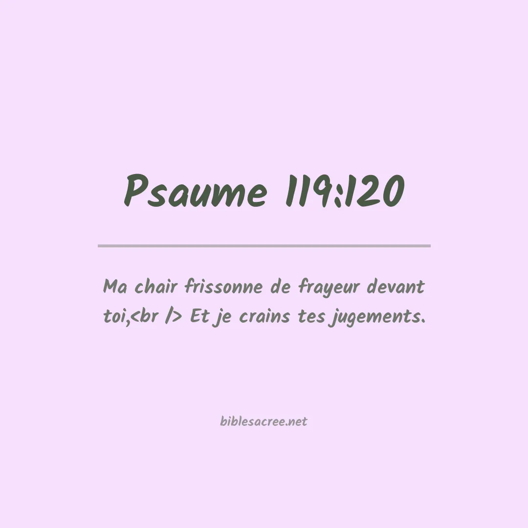 Psaume - 119:120