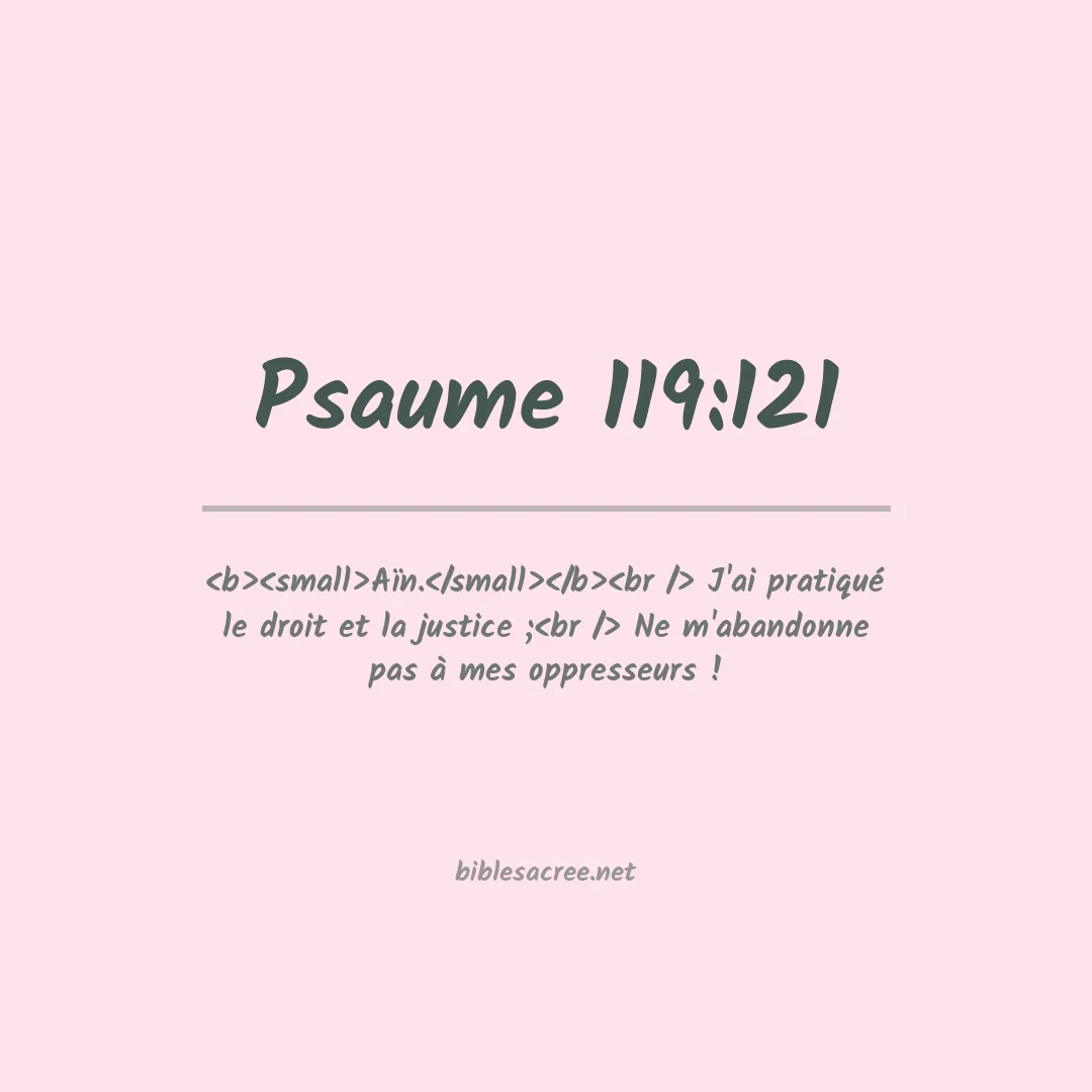 Psaume - 119:121
