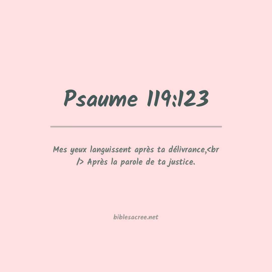 Psaume - 119:123
