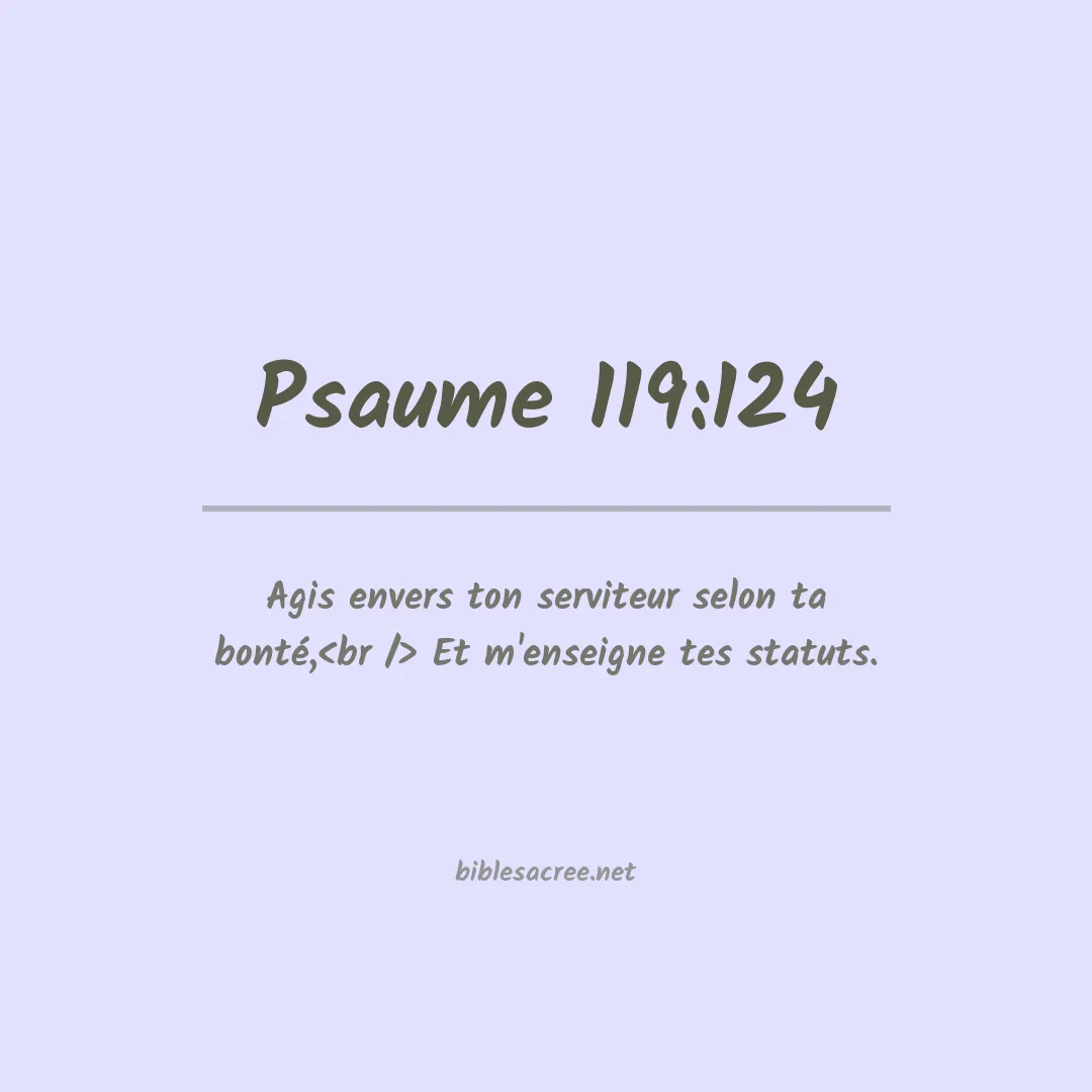 Psaume - 119:124