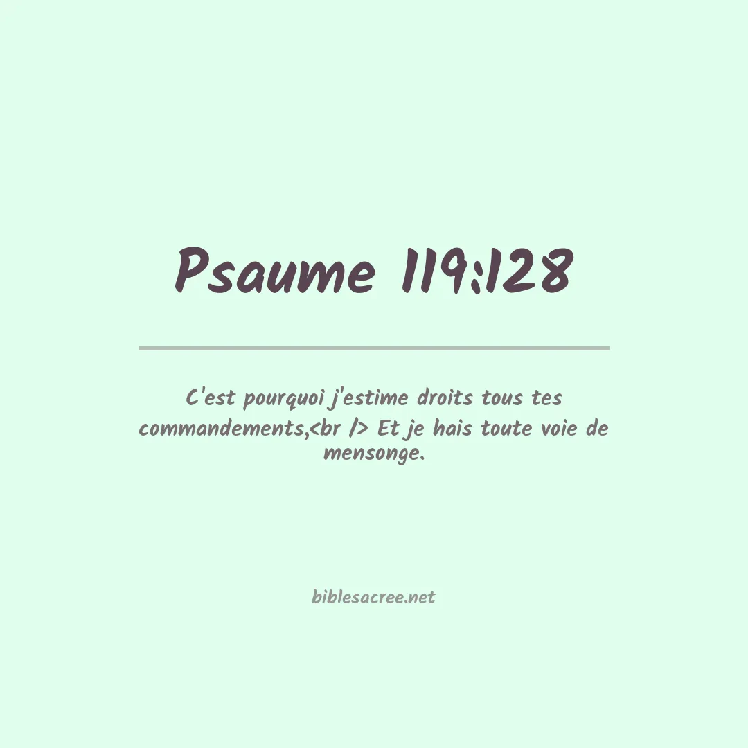 Psaume - 119:128