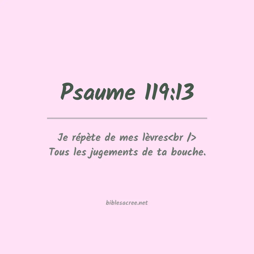 Psaume - 119:13