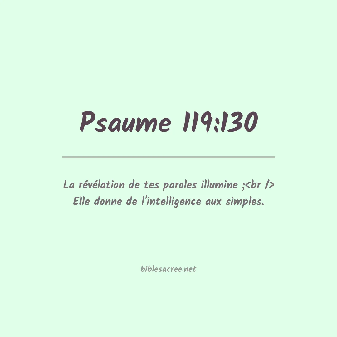 Psaume - 119:130