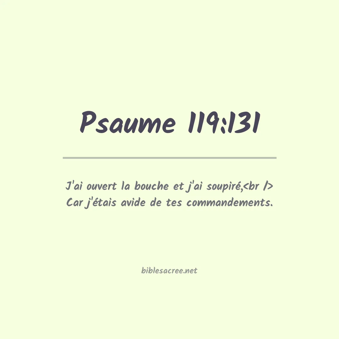 Psaume - 119:131